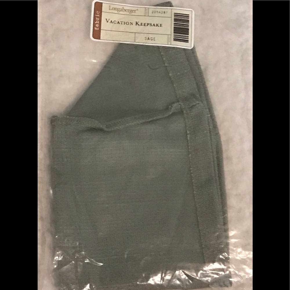 Longaberger “Vacation Keepsake” Liner -Sage - New